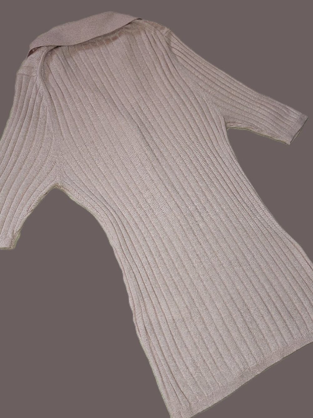 WHBM SOFT PINK RIBBED SHORT SLEEVED SWEATER WITH SILVER BUTTONS SZ XS - Picture 2 of 13